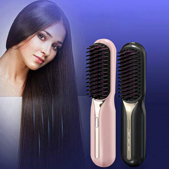 Escova Alisadora Portátil PureGlam – Sem fio, rápida e super eficiente