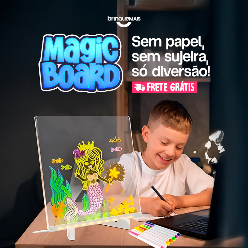 MagicBoard Quadro Mágico – Estimula a imaginação e coordenação motora