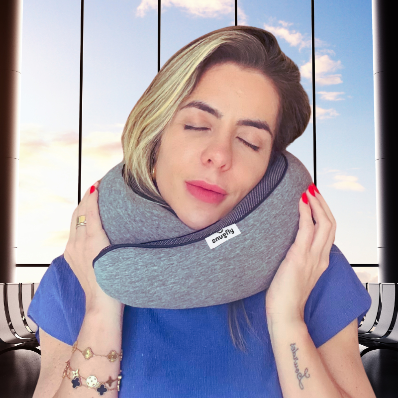 Travesseiro de Viagem SnugFly – Conforto absoluto em cada trajeto