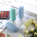 Kit 4 Frascos de Silicone para Viagem → LeakGuard – Evita vazamentos durante a viagem