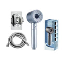 Cabeça de chuveiro ajustável de alta pressão → HydroJet – Jato potente e regulável para banho eficiente